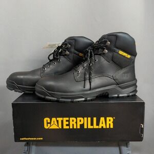CAT Caterpillar Work Boots Mens 11.5 Wide Black Mobilize Alloy Toe New